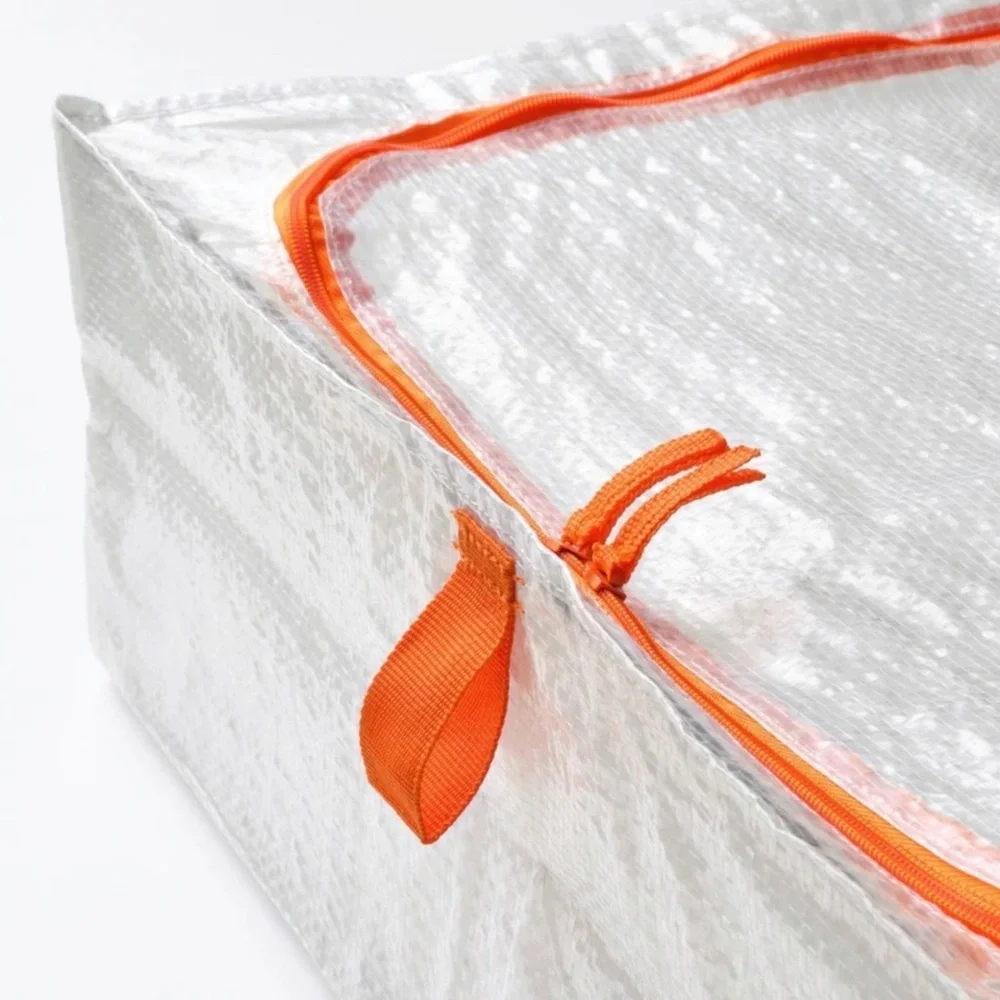 White Storage Cases with Orange Accents